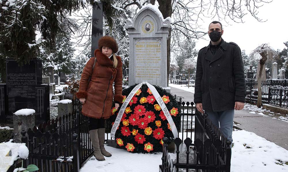 La mormântul lui Jovan Sterija Popović a fost depusă o coroană de flori