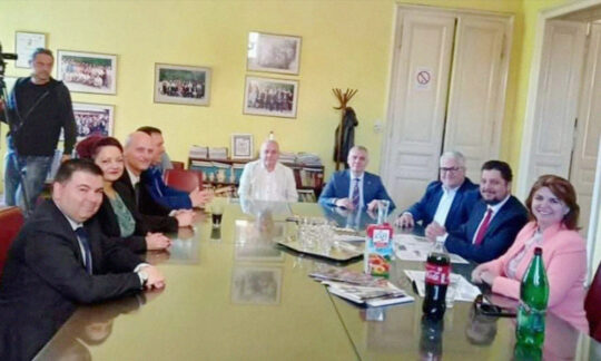 Vizita înaltei delegații din România la sediul C.P.E. ,,Libertatea” din Panciova